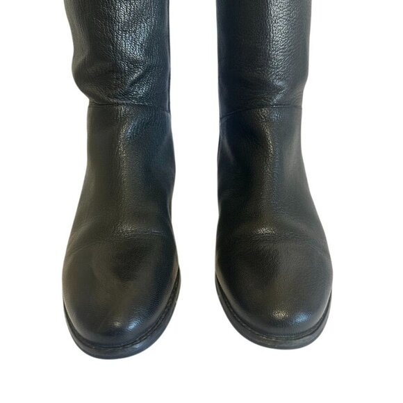 Cole Haan Dutchess Tall Leather Over-The-Knee Black Biker Riding Boots Size 7 - Picture 7 of 14